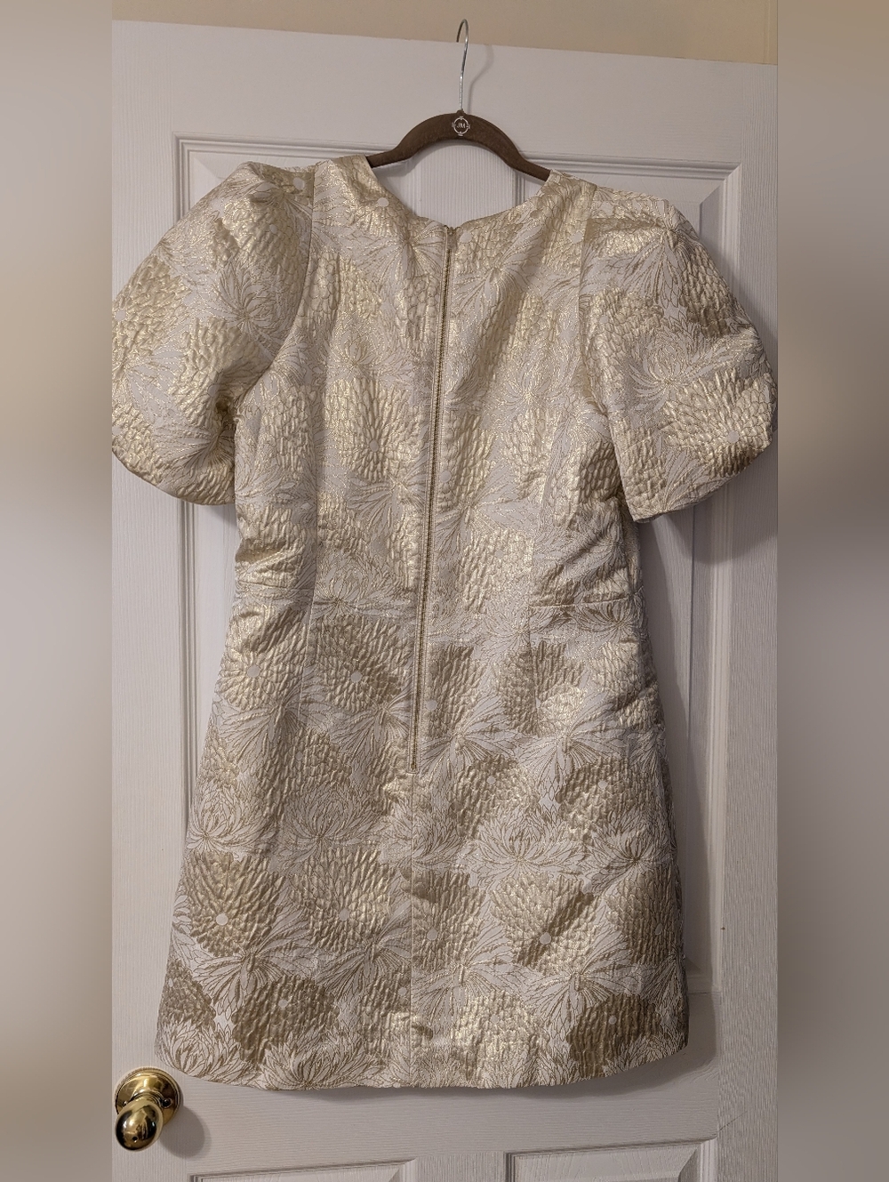 Lilly Pulitzer Gold Brocade Alani Dress Size 16 - Picture 3 of 13